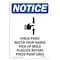 Signmission OSHA Notice Sign, Pinch Point Watch With Symbol, 14in X 10in Rigid Plastic, 10" W, 14" L, Portrait OS-NS-P-1014-V-17299 - alternate 1